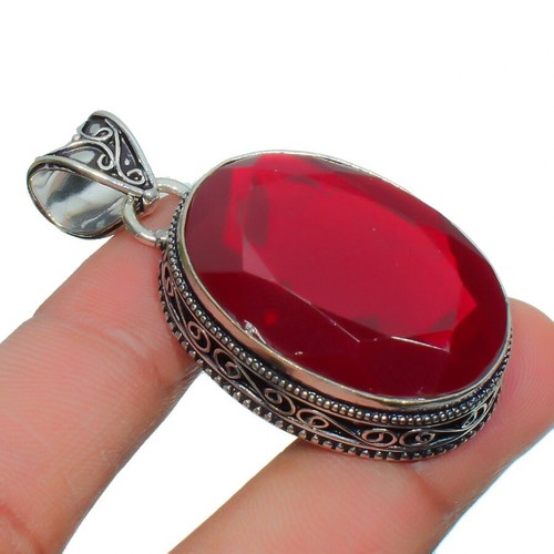 Red garnet gemstone handmade - garnet,