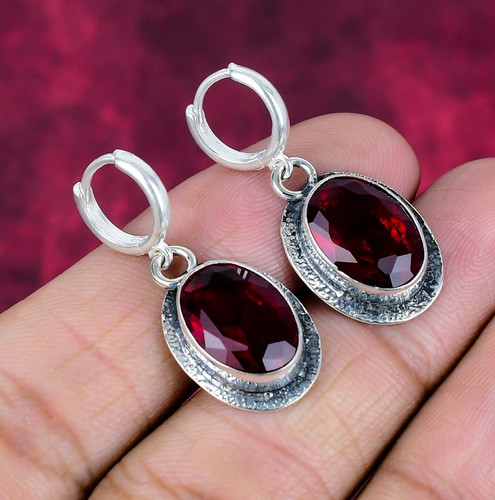 Red garnet gemstone 925 - red,
