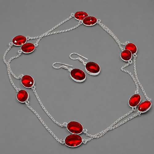 Faceted mozambique garnet - faceted, oval