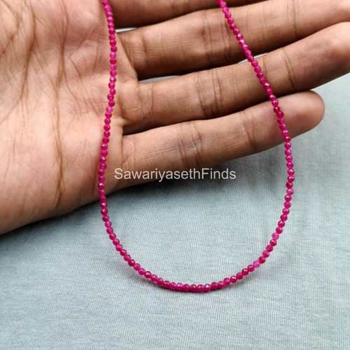 Pink ruby micro faceted - micro,