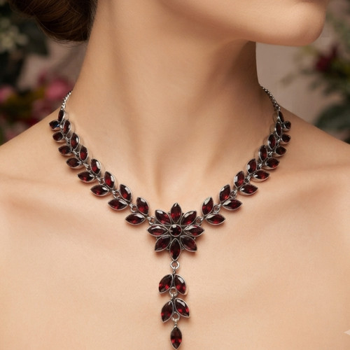 Red garnet gemstone - red,