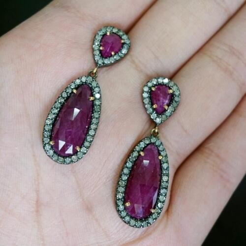Diamond gemstone dangle - diamond,